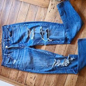 American Eagle Next Ripped Level High Rise Jegging Super Stretch Size Women's 8